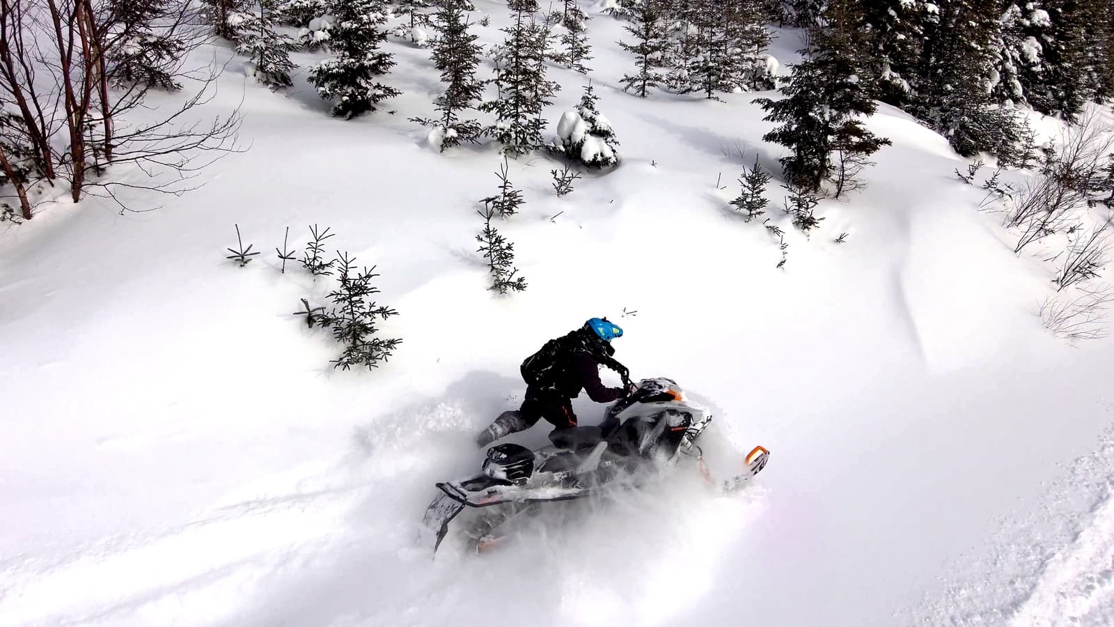off-trail snowmobile