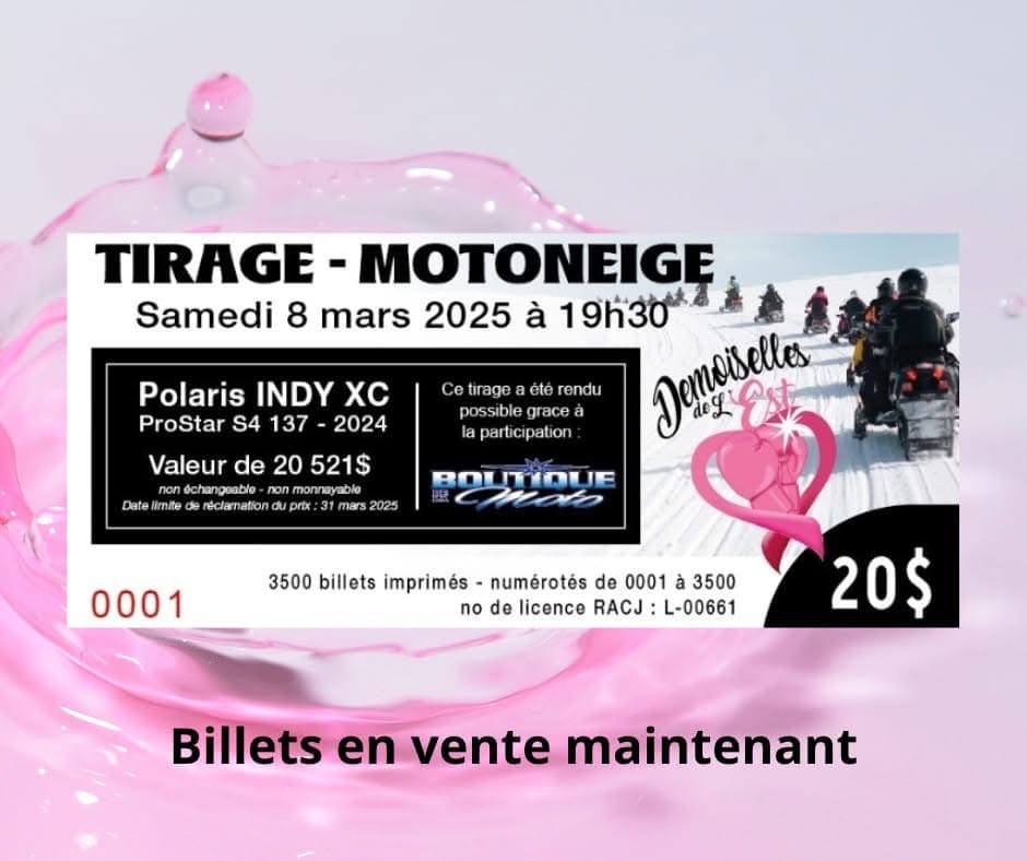 Gagnez une motoneige Polaris et soutenez les Demoiselles de l’Est